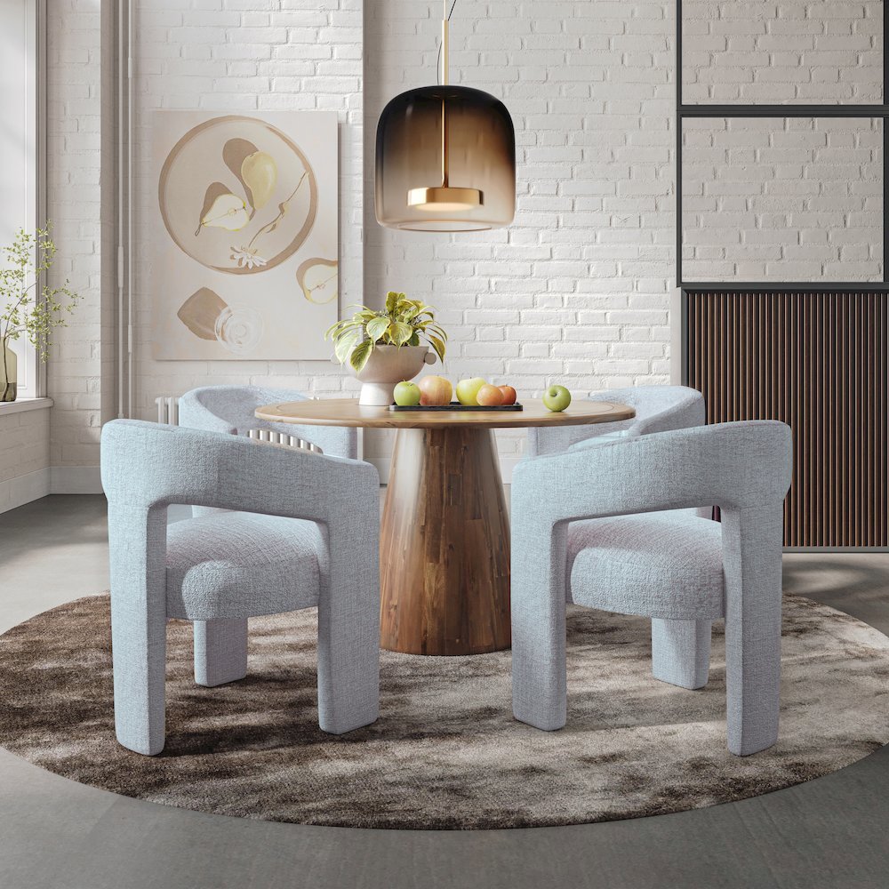 Gwen Modern Luxury Jacquard Fabric Upholstered Sculpture Armchair. Picture 9