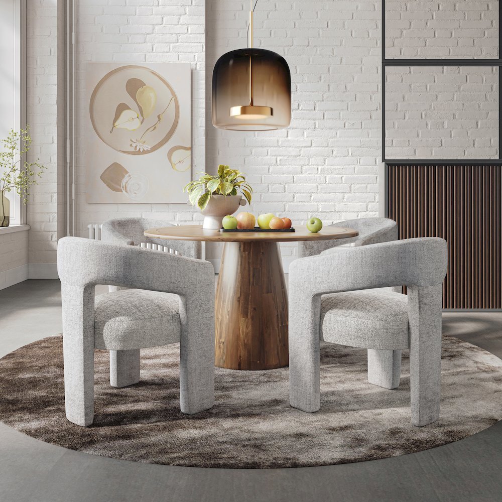 Gwen Modern Luxury Jacquard Fabric Upholstered Sculpture Armchair. Picture 9
