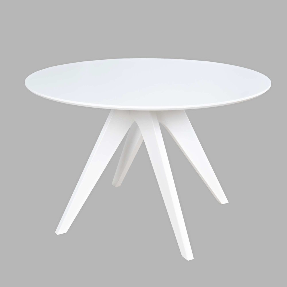 Axis Mid-Century Modern 47" Round Cross-Base Dining Table. Picture 6