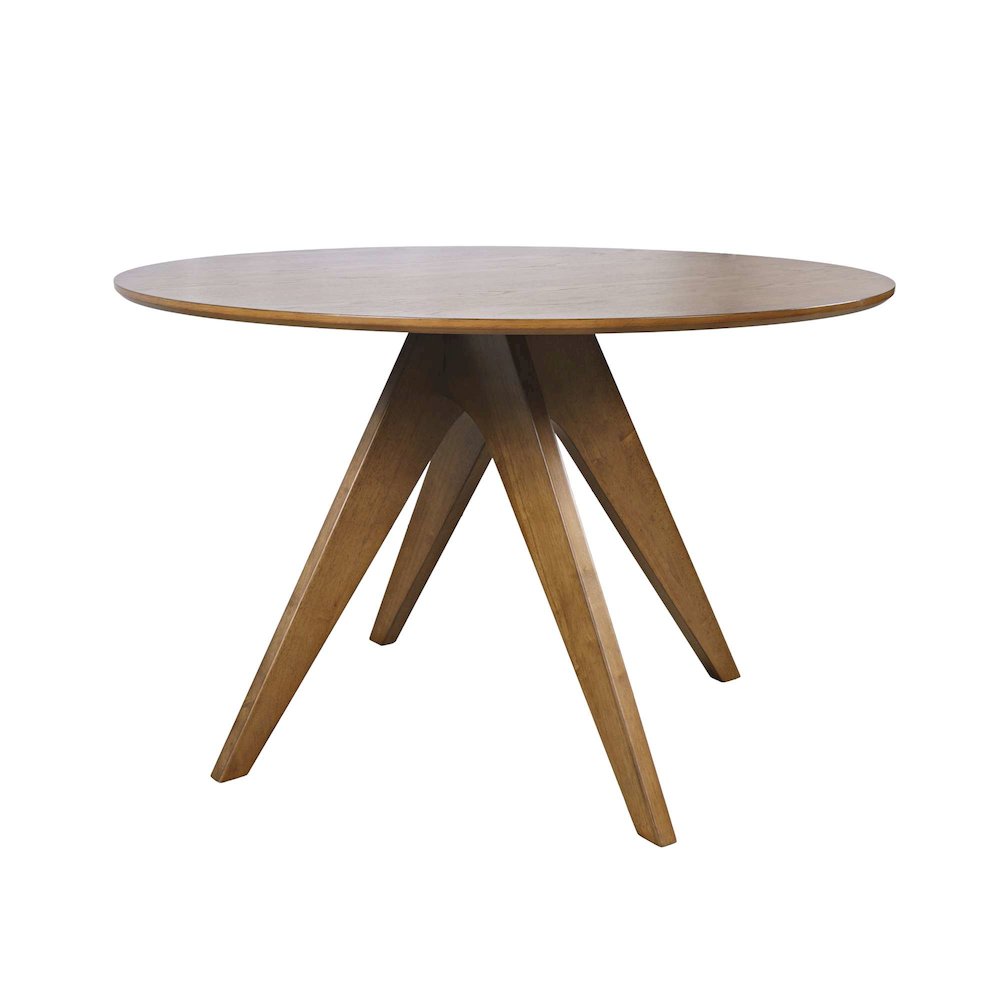 Axis Mid-Century Modern 47" Round Cross-Base Dining Table. Picture 3