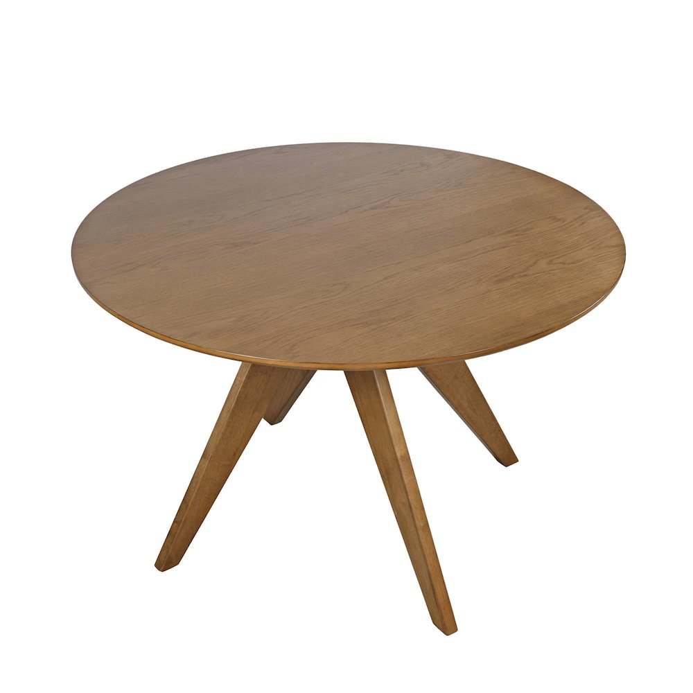 Axis Mid-Century Modern 47" Round Cross-Base Dining Table. Picture 6