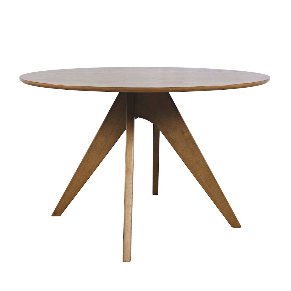 Axis Mid-Century Modern 47" Round Cross-Base Dining Table. Picture 1
