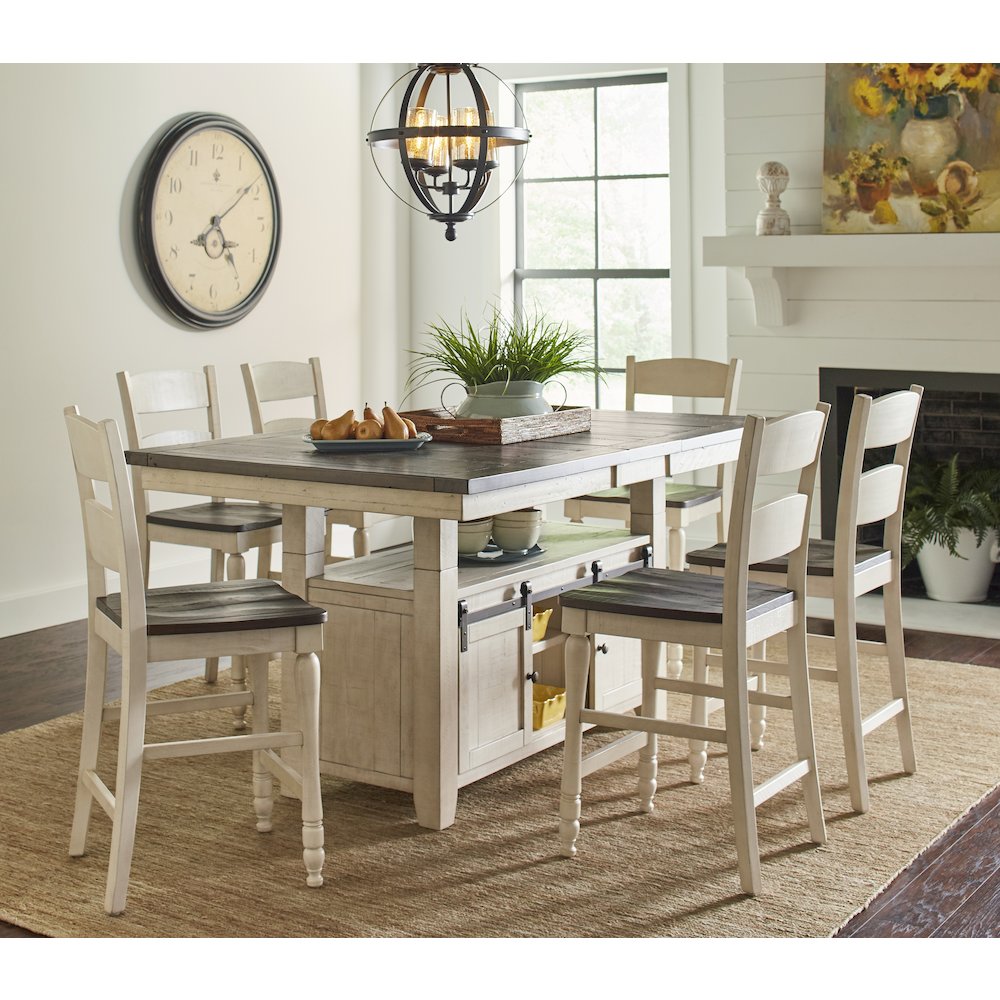Rustic Reclaimed Solid Wood Farmhouse Adjustable Height 72" Dining Table. Picture 2