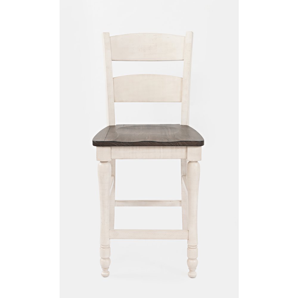 Rustic Reclaimed Pine Farmhouse Ladderback Counter Stool (Set of 2). Picture 1