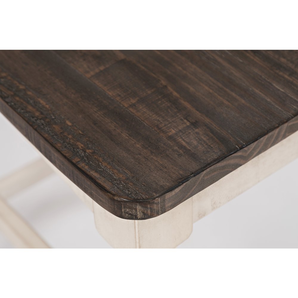 Rustic Farmhouse Five Piece Reclaimed Solid Wood Counter Height Round Dining Set. Picture 6