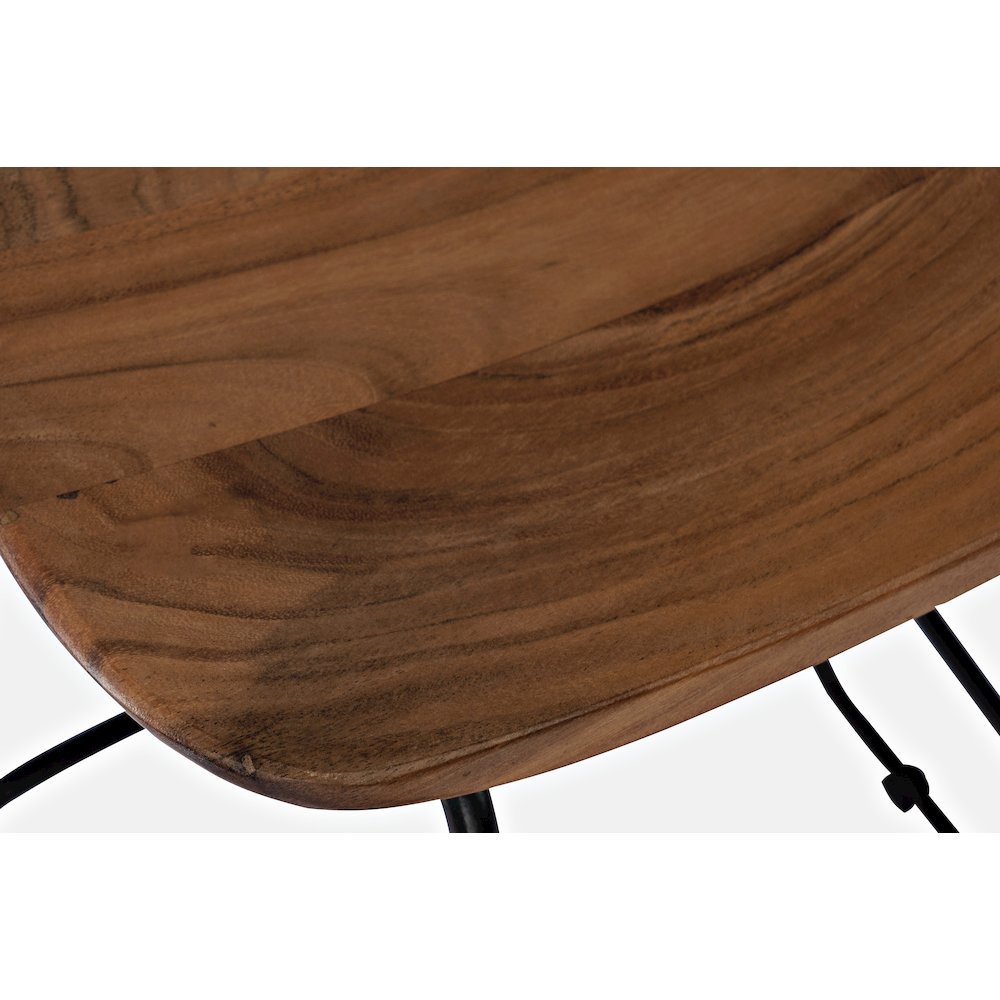 Nature's Edge Solid Acacia Counter Height Backless Stool (Set of 2). Picture 4