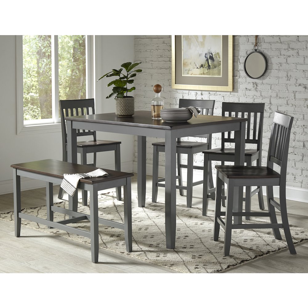 Decatur Lane Farmhouse Solid Wood Counter Stool (Set of 2). Picture 5
