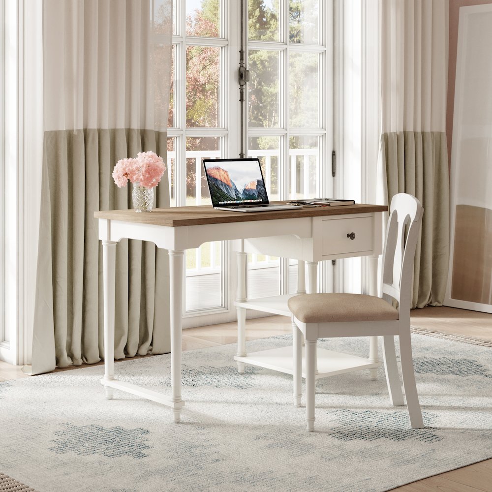 Grafton Farms Upholstered Farmhouse Desk Chair. Picture 2