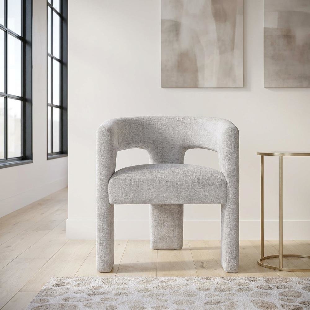 Modern Jacquard Counter Stool, Iron Frame, Grey, Single. Picture 3