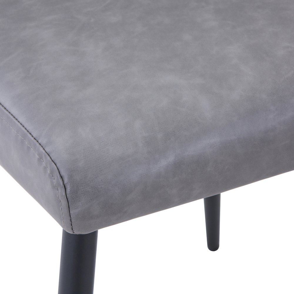 Maddox Mid-Century Modern Faux Leather Upholstered Dining Chair (Set of 2). Picture 4
