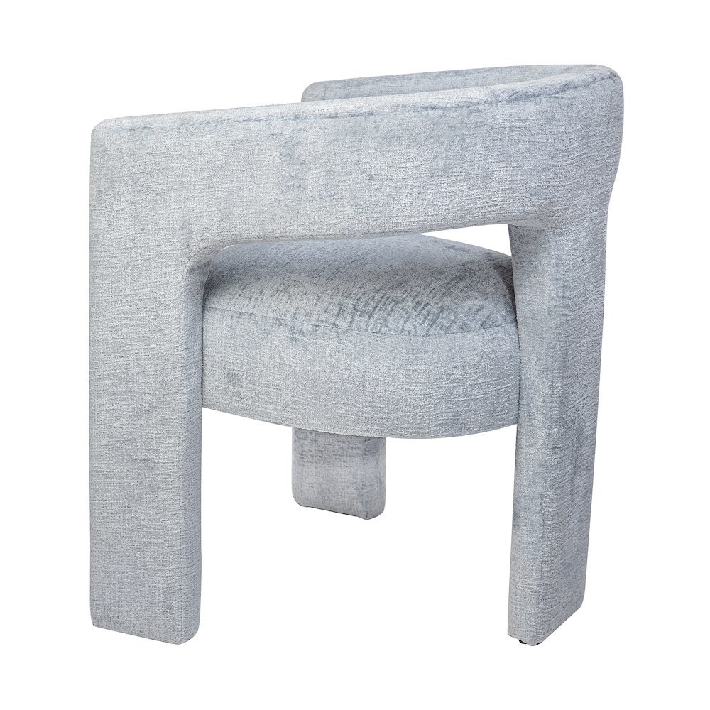 Gwen Modern Luxury Jacquard Fabric Sculpture Armchair - Set of 4. Picture 6