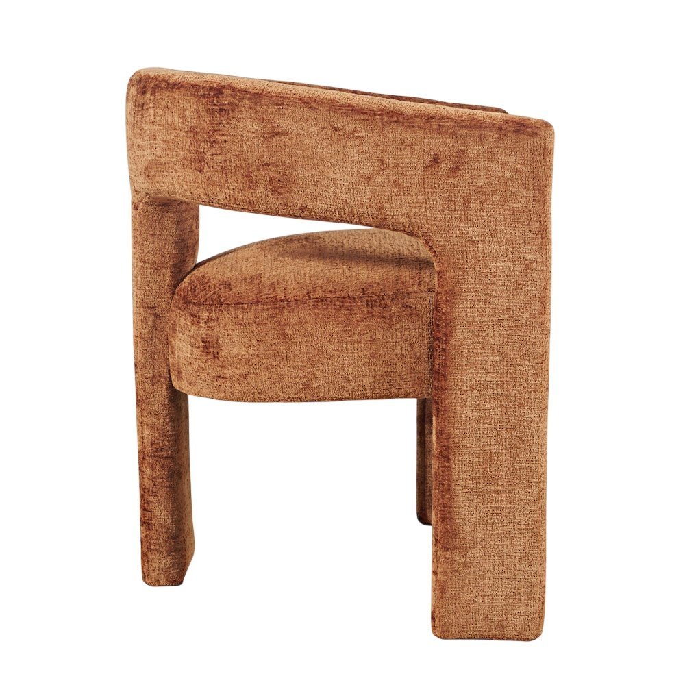 Gwen Modern Luxury Jacquard Fabric Sculpture Armchair - Set of 4. Picture 7