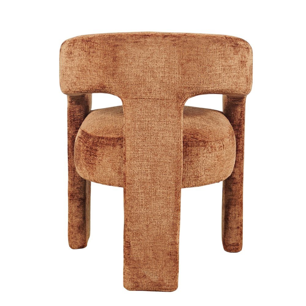 Gwen Modern Luxury Jacquard Fabric Sculpture Armchair - Set of 4. Picture 6