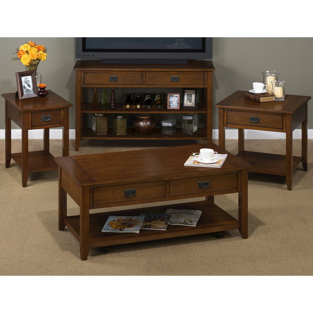 Mission Oak 48" Sofa Table. Picture 4
