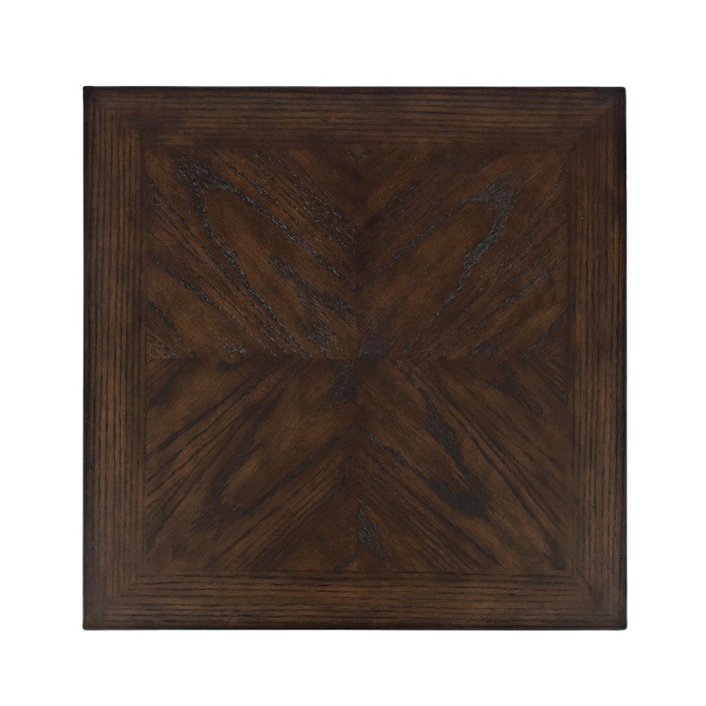 Espresso Brown Wooden End Table with Drawer, Elegant Side Table for Bedroom, 22". Picture 4