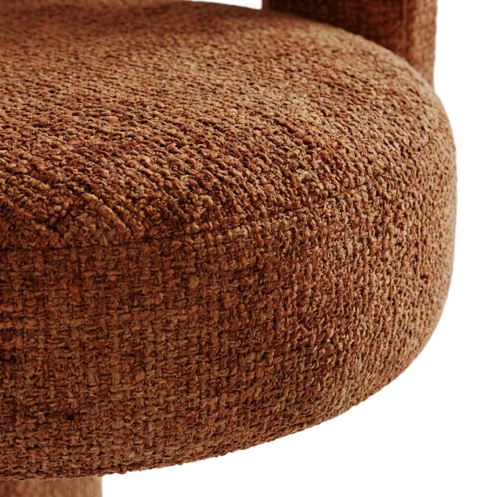 Modern Upholstered Counter Stool, Iron Frame, Rust, Set of 6. Picture 7