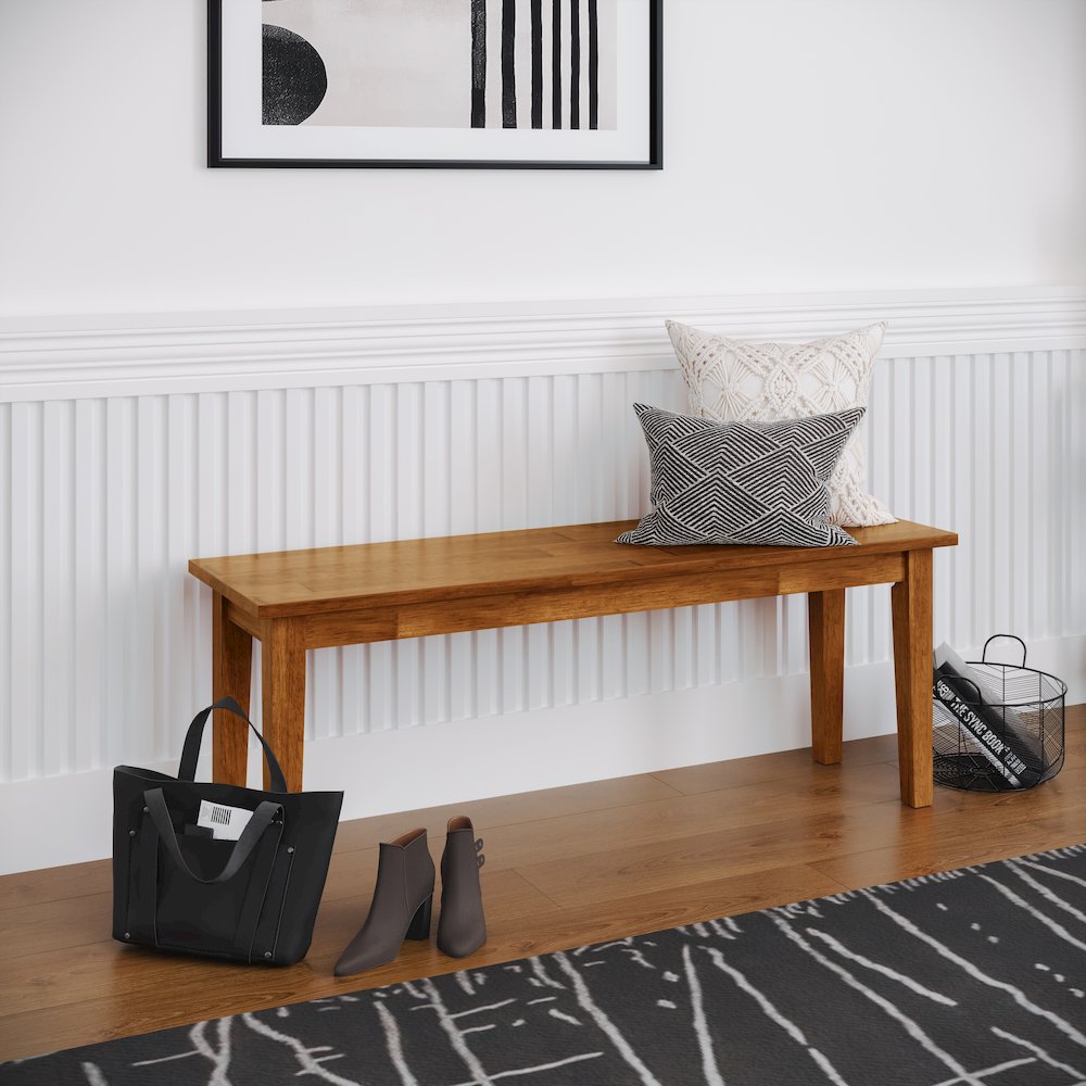 Simplicity Solid Wood 48" Classic Bench. Picture 2
