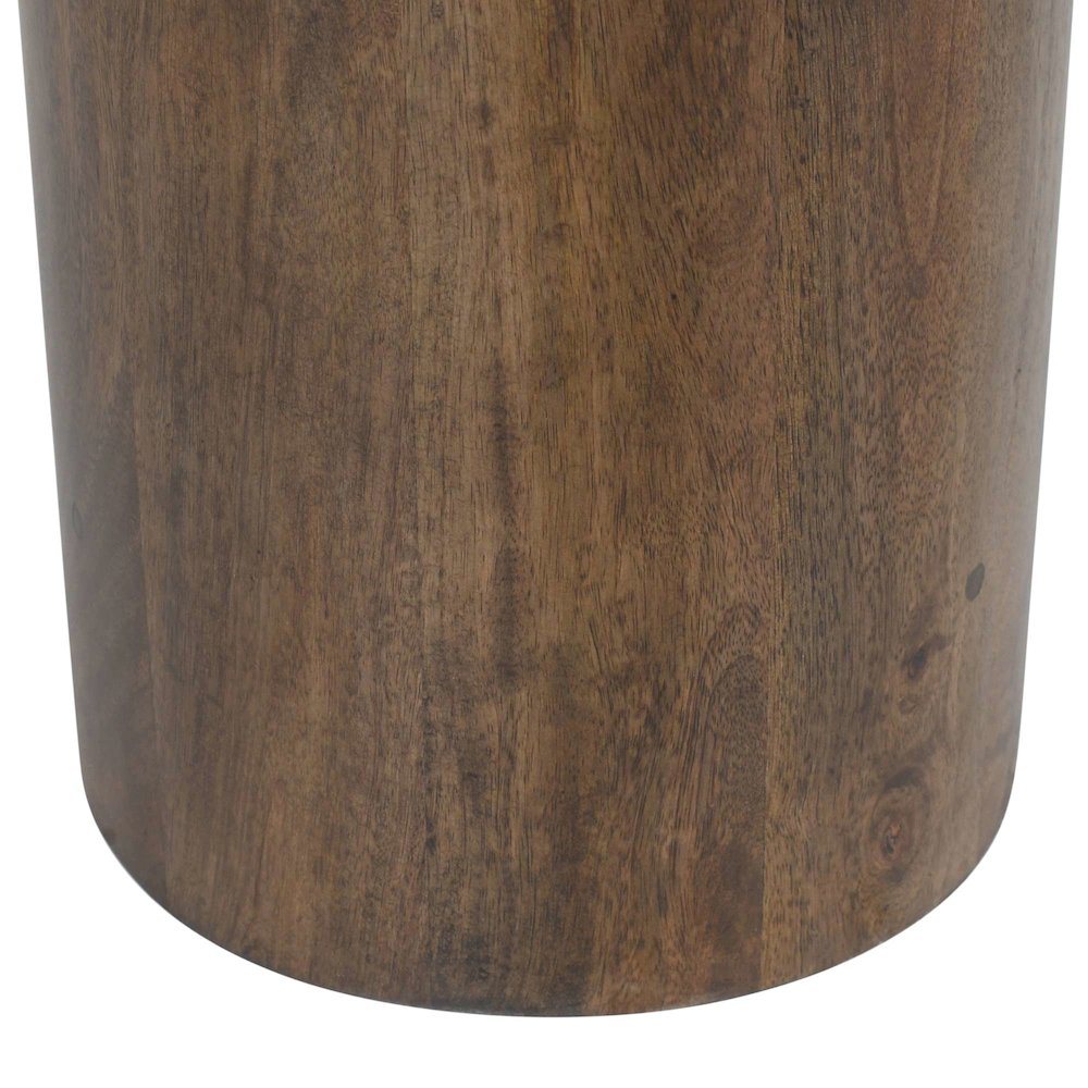 Mandara Global Modern Solid Wood Pillar Chairside Pedestal Square End Table. Picture 5