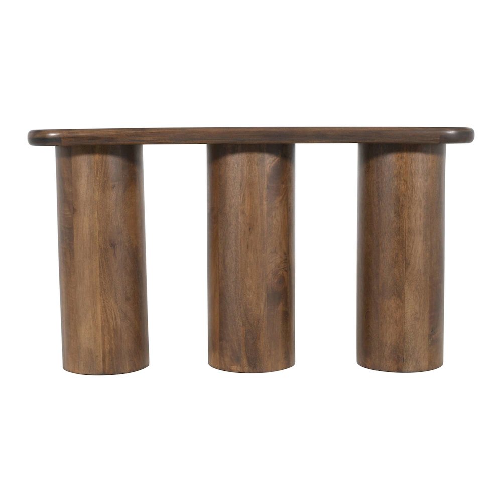 Mandara Global Modern 54" Solid Wood Pillar Sofa Console Table. Picture 8