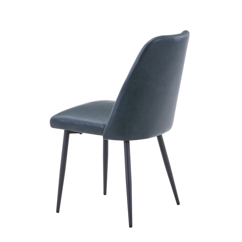 Five Piece Solid Acacia Dining Set with Upholstered Mid-Century Modern Chairs. Picture 8