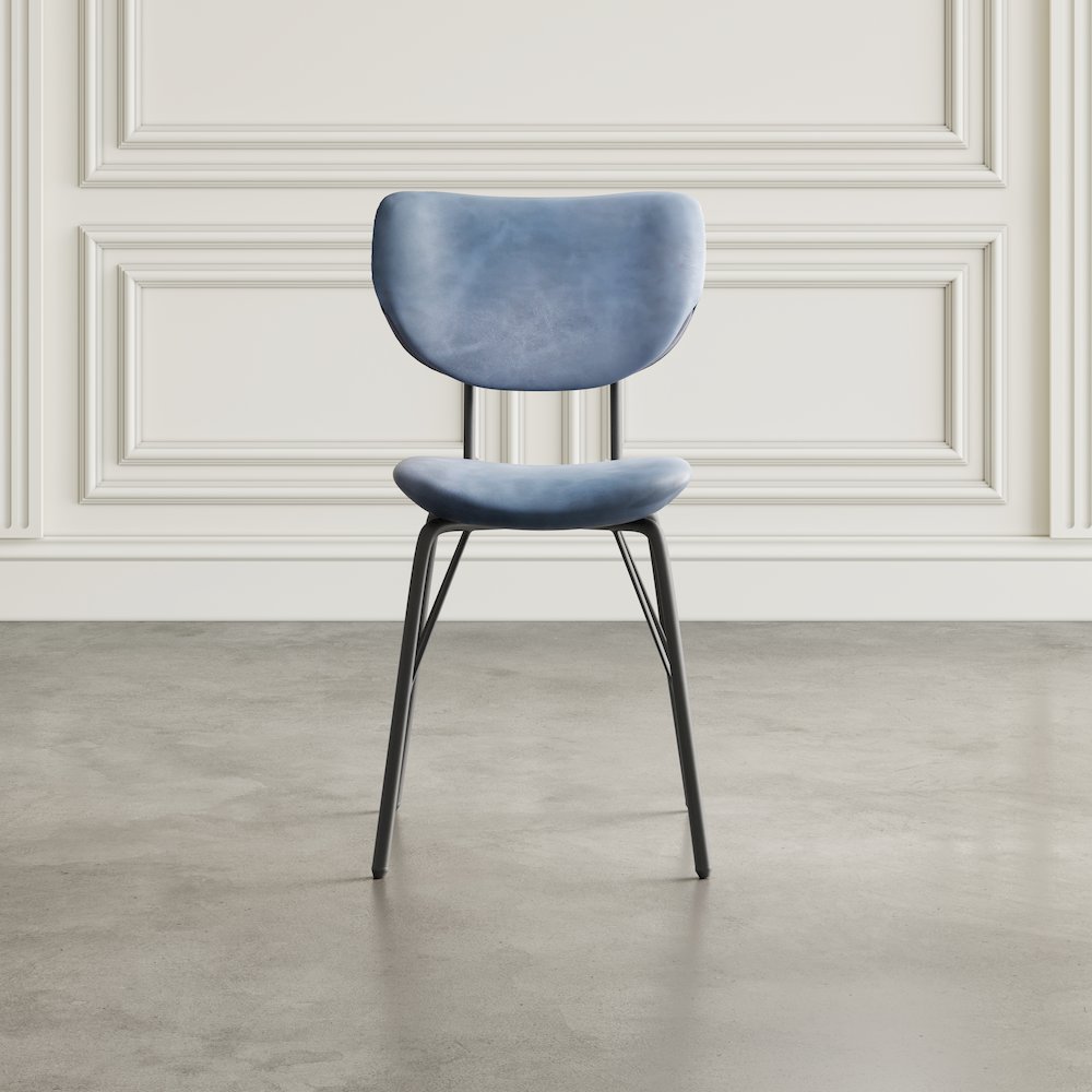 Contemporary Modern Faux Leather Split-Back Upholstered Dining Chair (Set of 2). Picture 11
