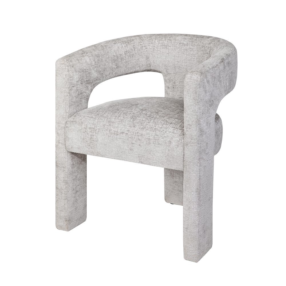 Gwen Modern Luxury Jacquard Fabric Sculpture Armchair - Set of 6. Picture 4
