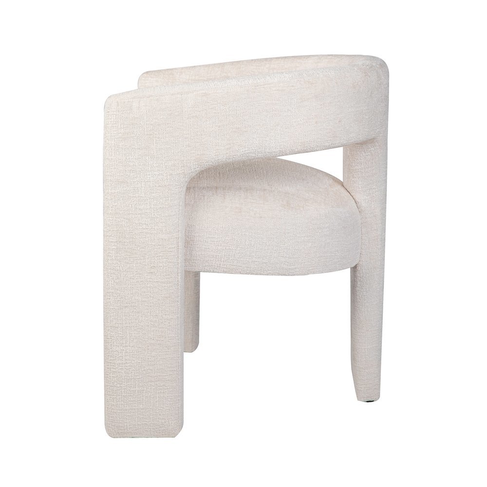 Gwen Modern Luxury Jacquard Fabric Sculpture Armchair - Set of 6. Picture 6