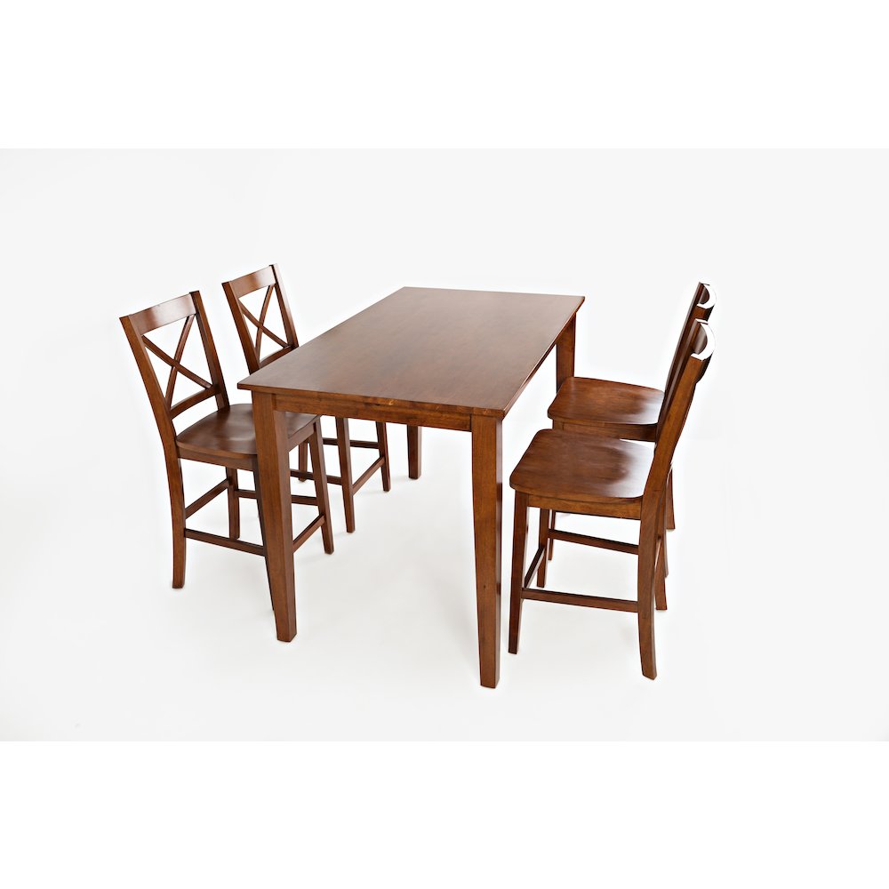 Simplicity Solid Wood Classic 54" Counter Height Dining Table. Picture 4