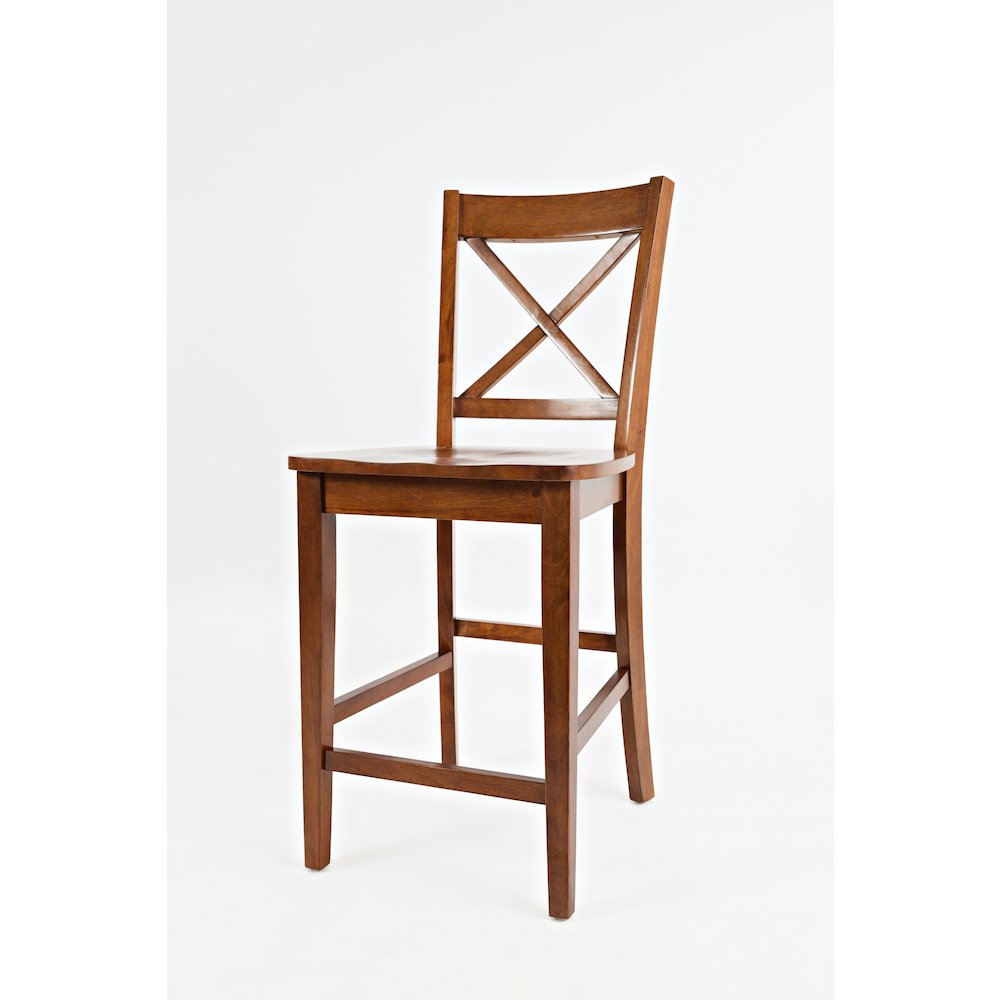 Simplicity Solid Wood Classic X-Back Counter Stool (Set of 2). Picture 3