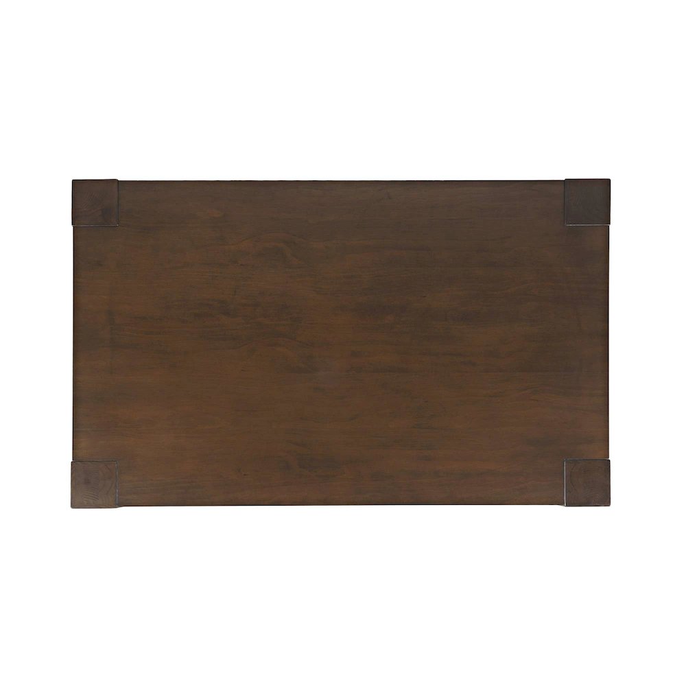 Brownstone 50" Transitional Modern Block-Frame Coffee Table, Storage and Wheels. Picture 6