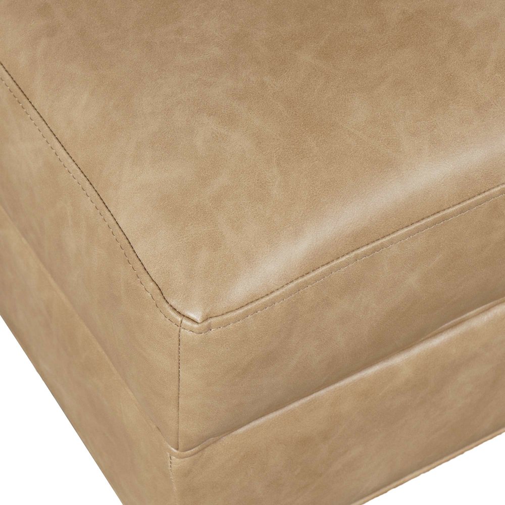 Ruston Modern Banquette Faux Leather Sectional One Seat Bench. Picture 3