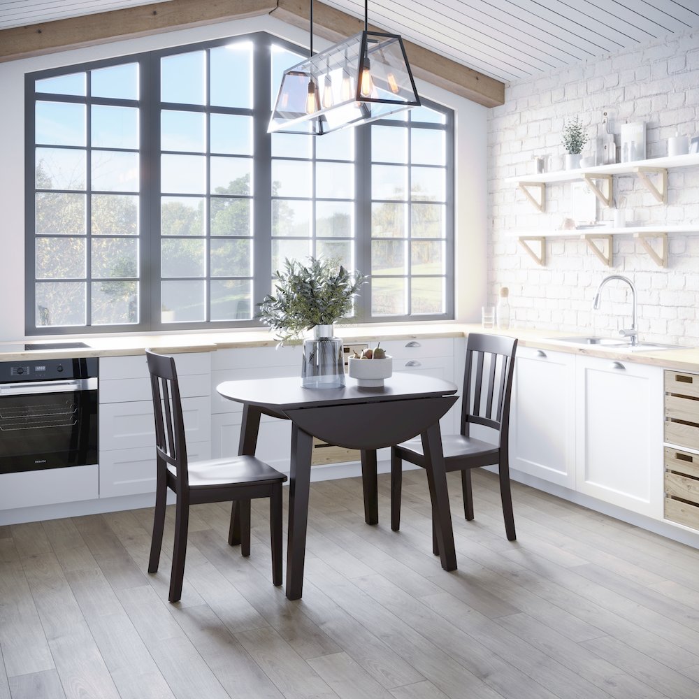 Simplicity Solid Wood Classic Slat Back Dining Chair (Set of 2). Picture 4