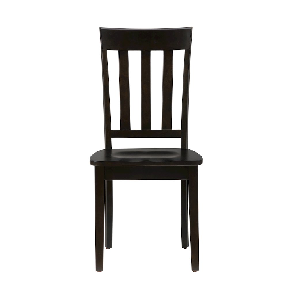 Simplicity Solid Wood Classic Slat Back Dining Chair (Set of 2). Picture 1
