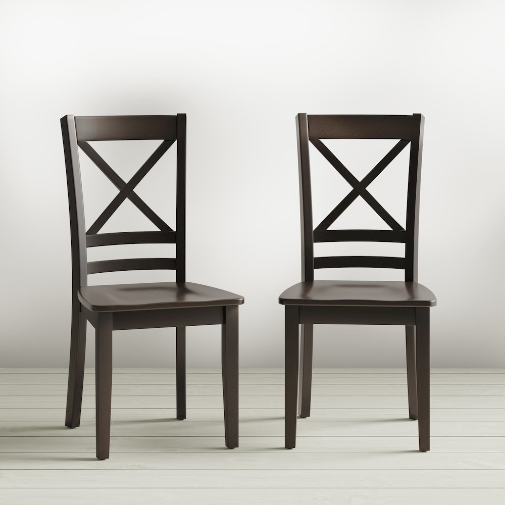 Simplicity Solid Wood Classic Cross-Back Dining Chair (Set of 2). Picture 4