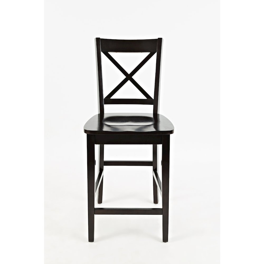 Simplicity Solid Wood Classic X-Back Counter Stool (Set of 2). Picture 1
