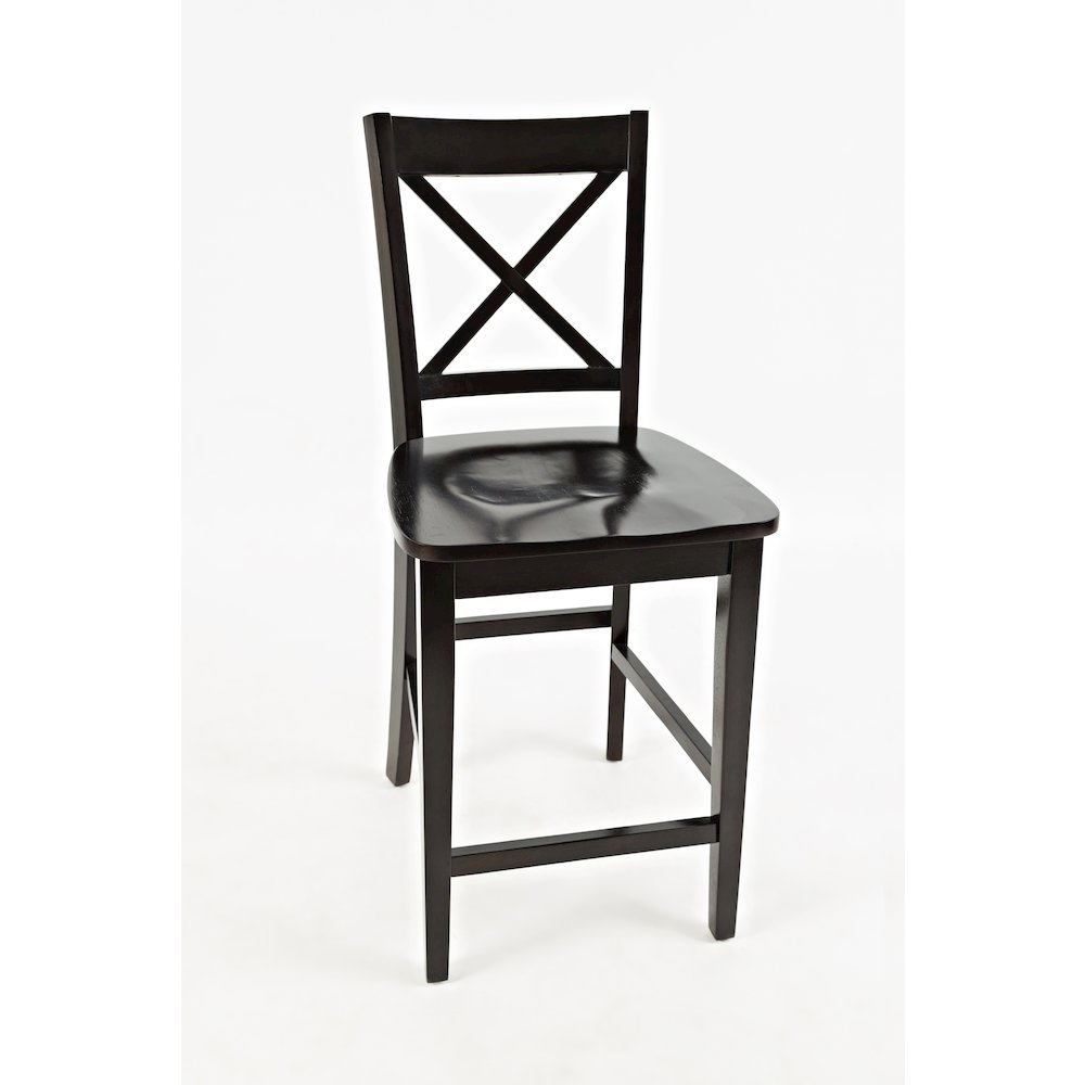 Simplicity Solid Wood Classic X-Back Counter Stool (Set of 2). Picture 4
