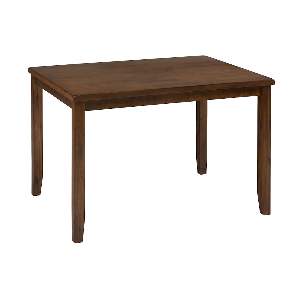 Rustic Brown Five Piece Dining Set - Table with Four Faux Leather Chairs. Picture 2