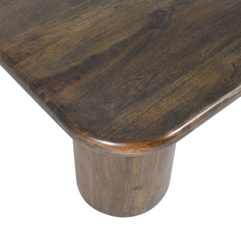 Mandara Global Modern 44" Square Solid Wood Coffee Table. Picture 5