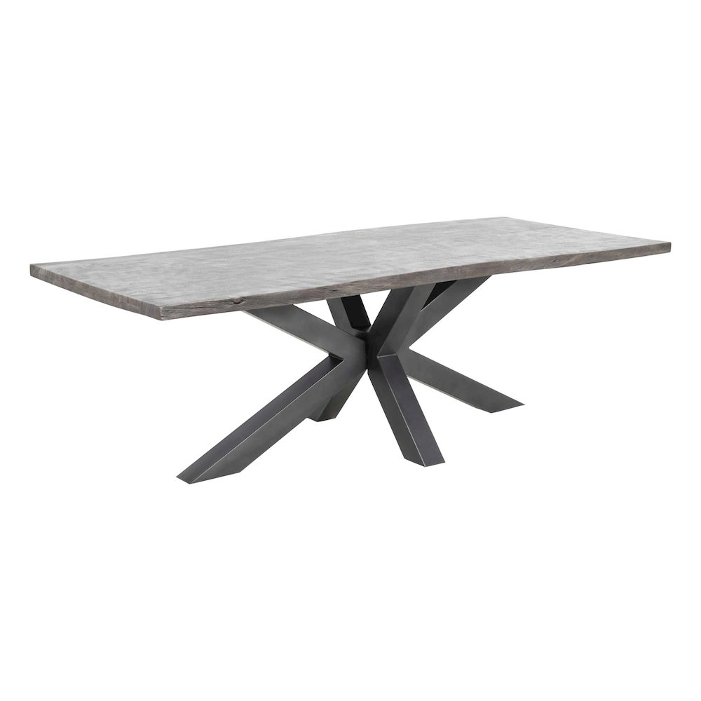 Nordic Ridge 94" Modern Rustic Solid Wood Live Edge Dining Table. Picture 3