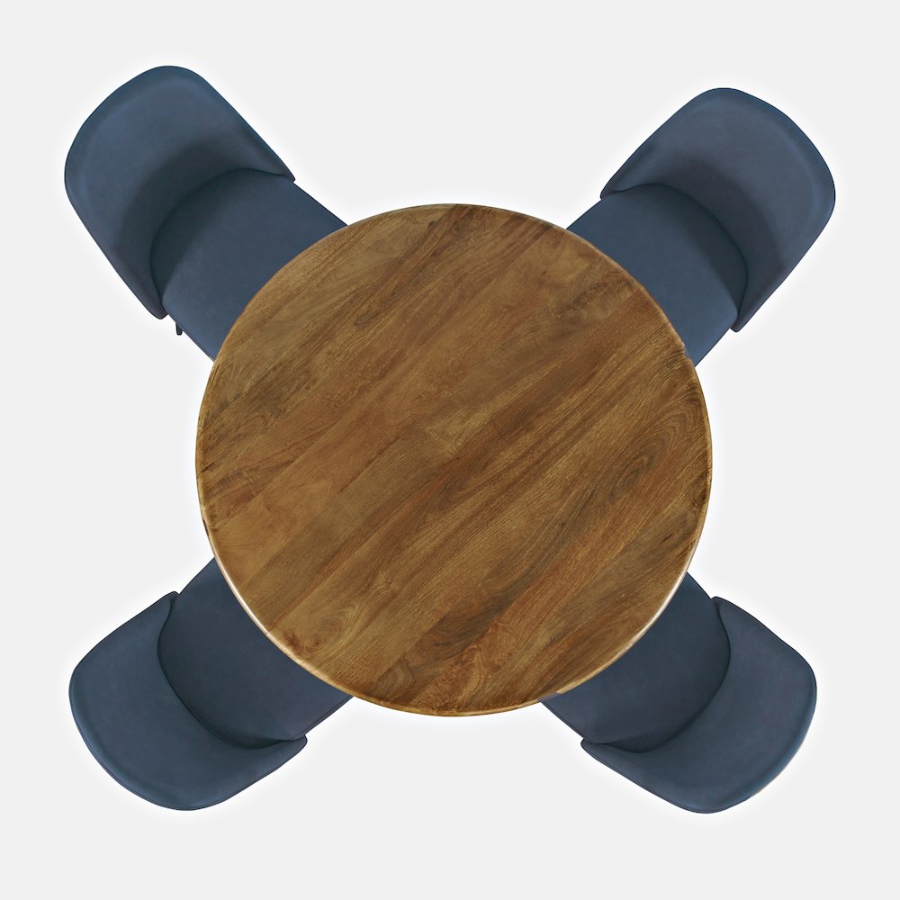 Five Piece Round Modern Solid Wood Counter Height Dining Set. Picture 7