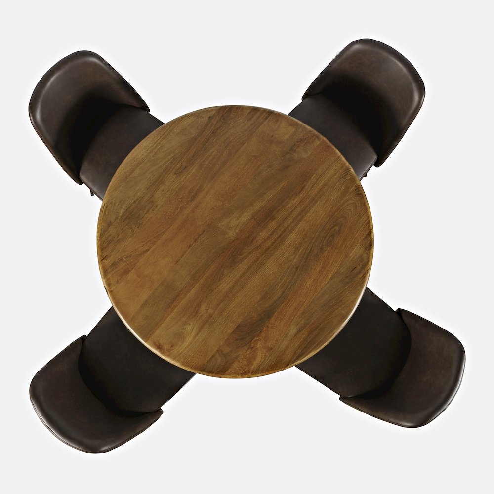 Five Piece Round Modern Solid Wood Counter Height Dining Set. Picture 7