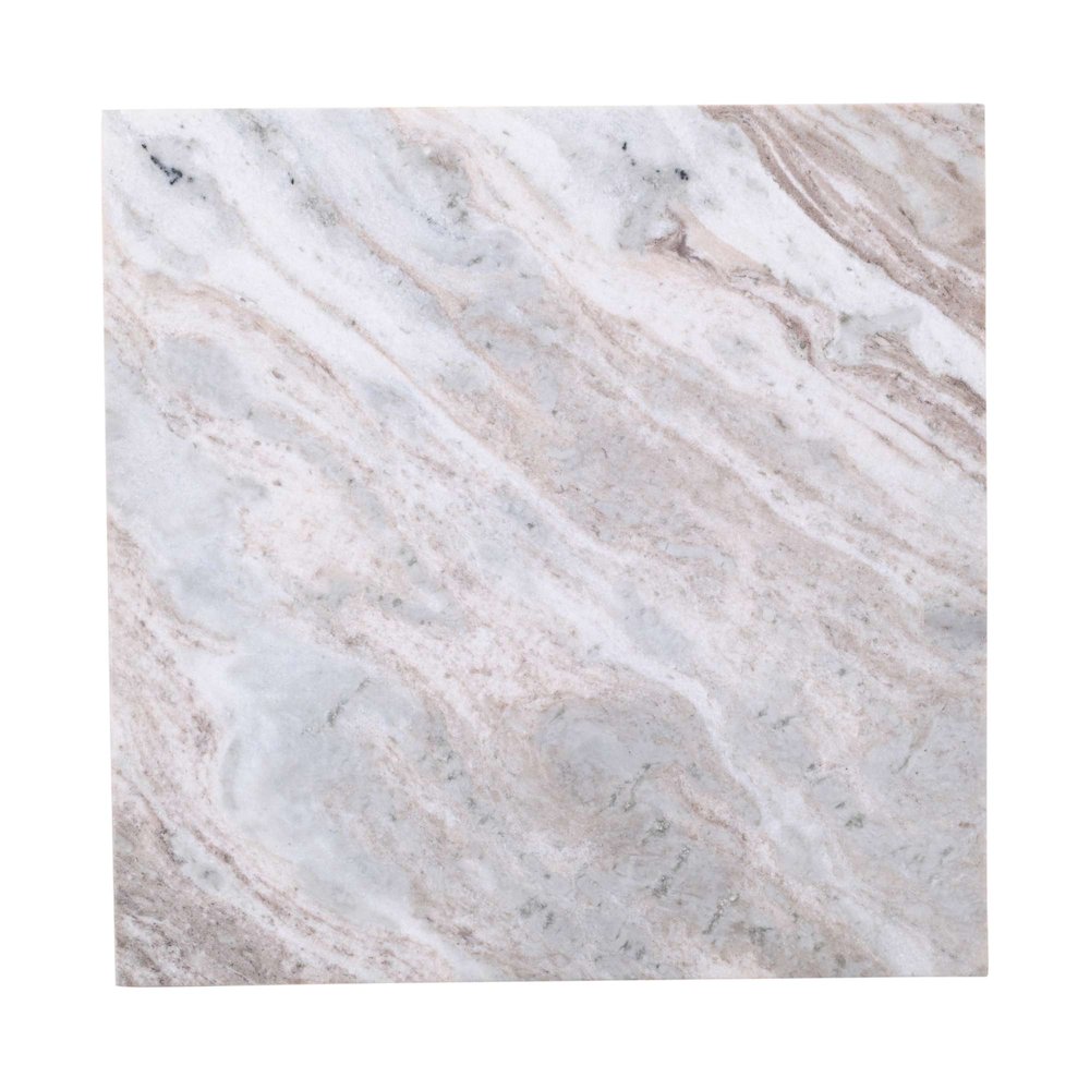 Wynn Modern Luxe Solid Marble Square End Table. Picture 7