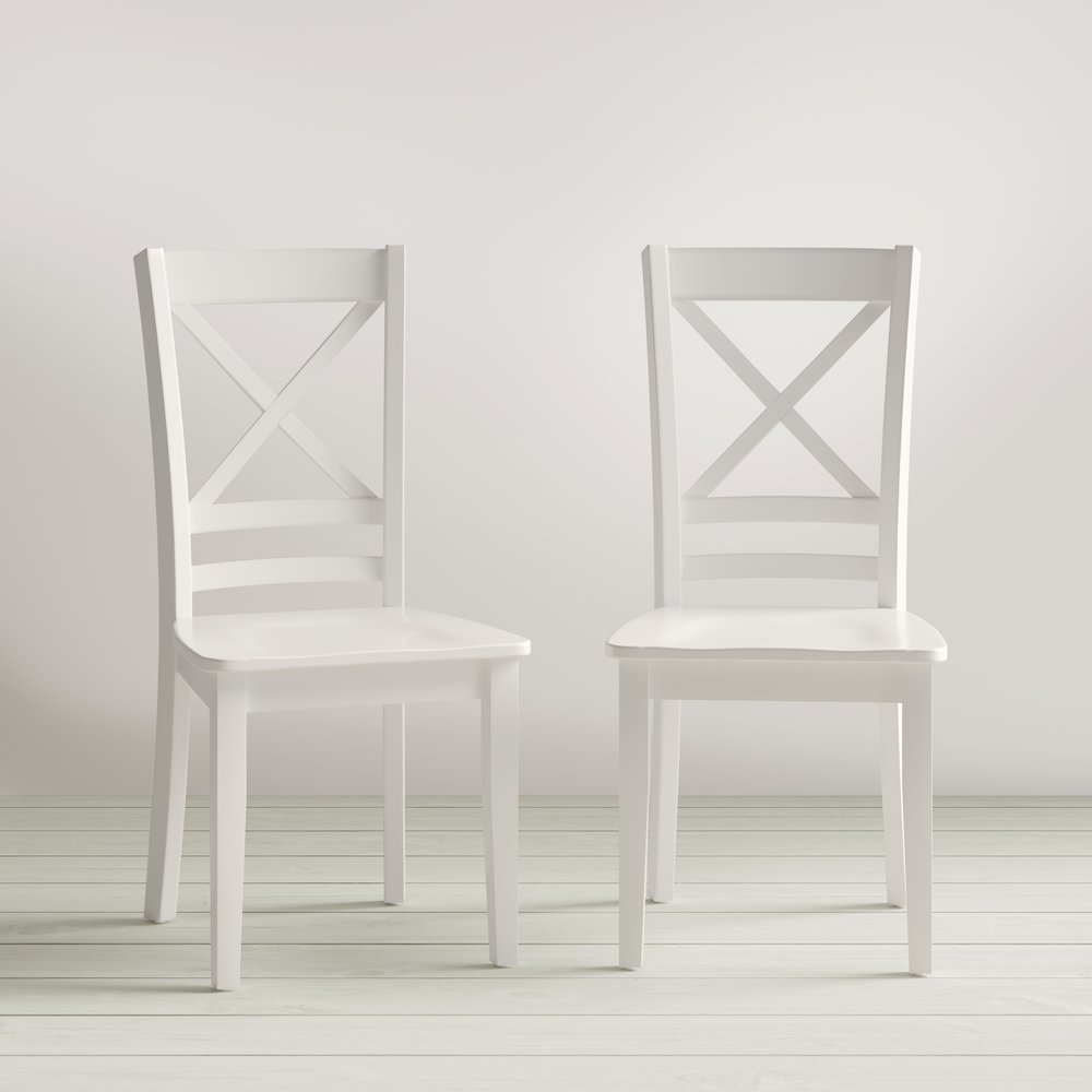 Simplicity Solid Wood Classic Cross-Back Dining Chair (Set of 2). Picture 2
