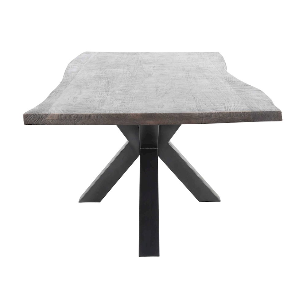Nordic Ridge 94" Modern Rustic Solid Wood Live Edge Dining Table. Picture 6