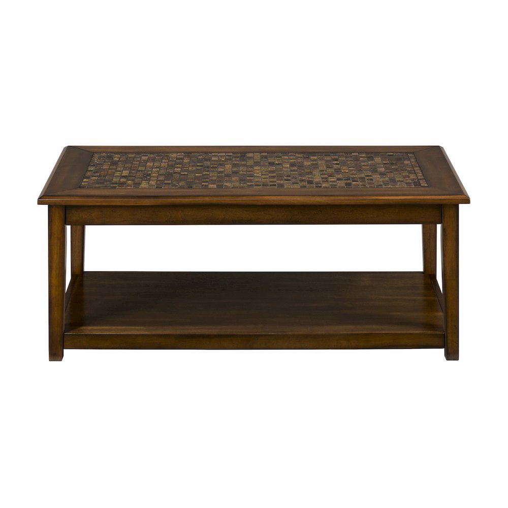Baroque 48" Coffee Table with Mosaic Tile Inlay. Picture 1