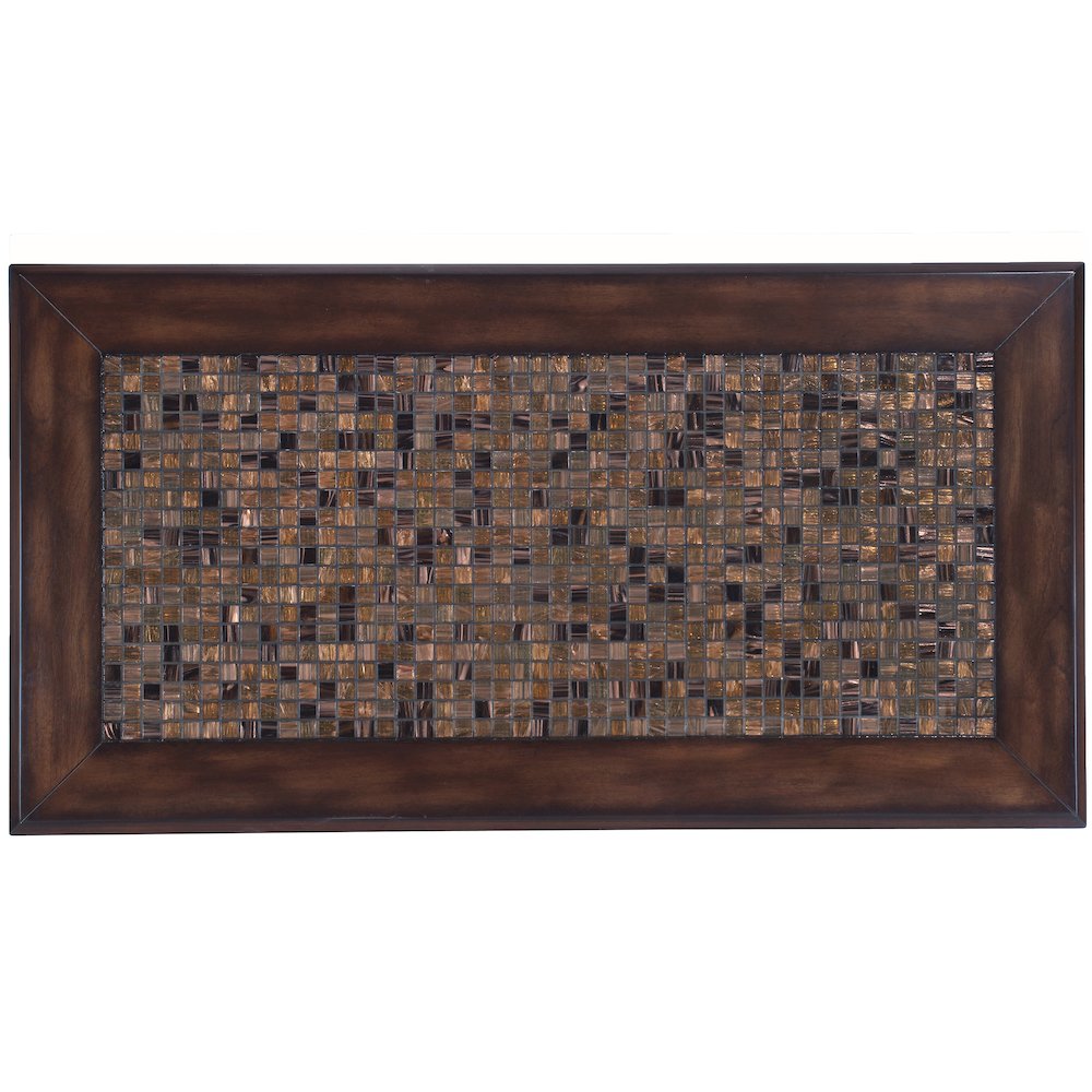 Baroque 48" Coffee Table with Mosaic Tile Inlay. Picture 4