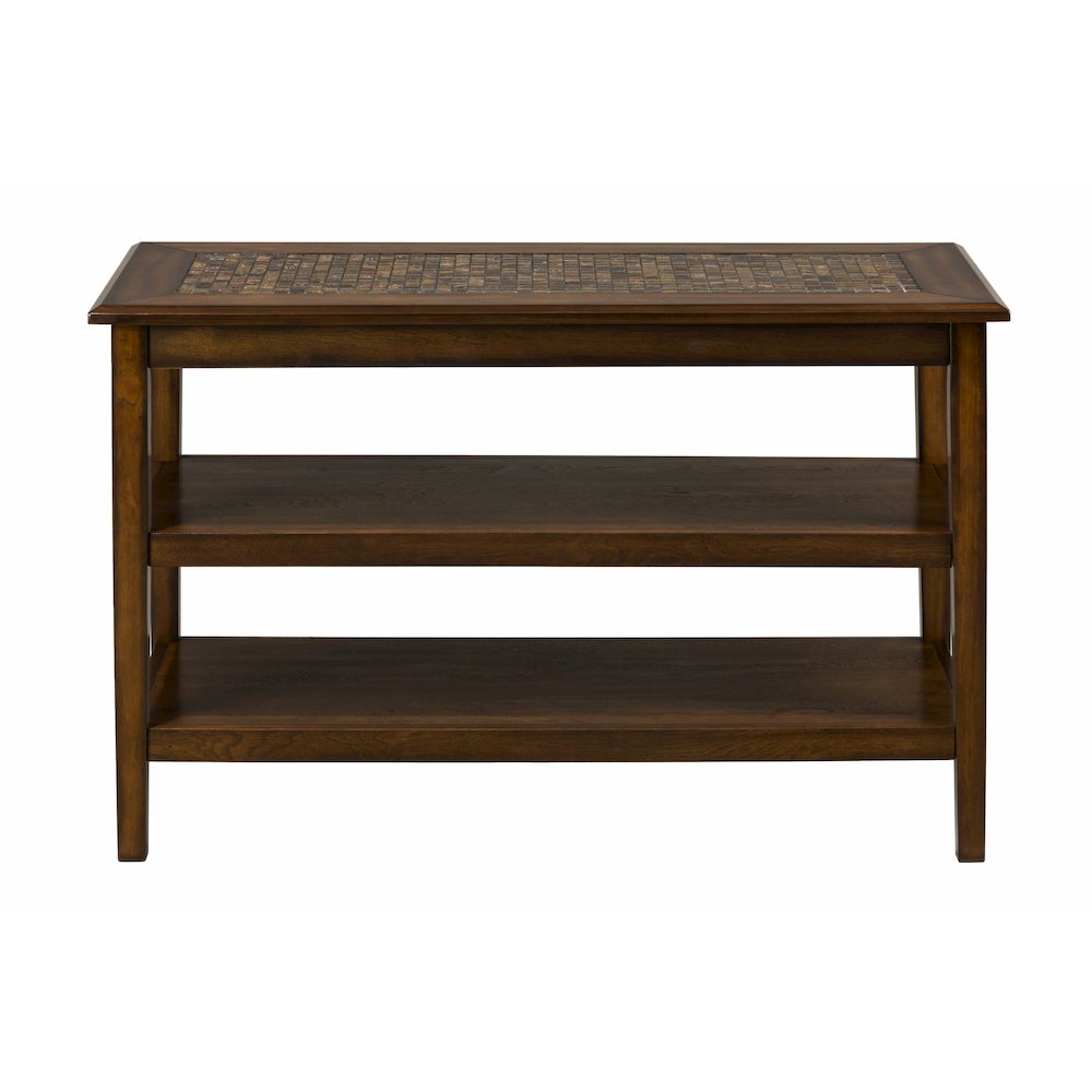 Baroque Sofa 48" Sofa Table with Mosaic Tile Inlay. Picture 1