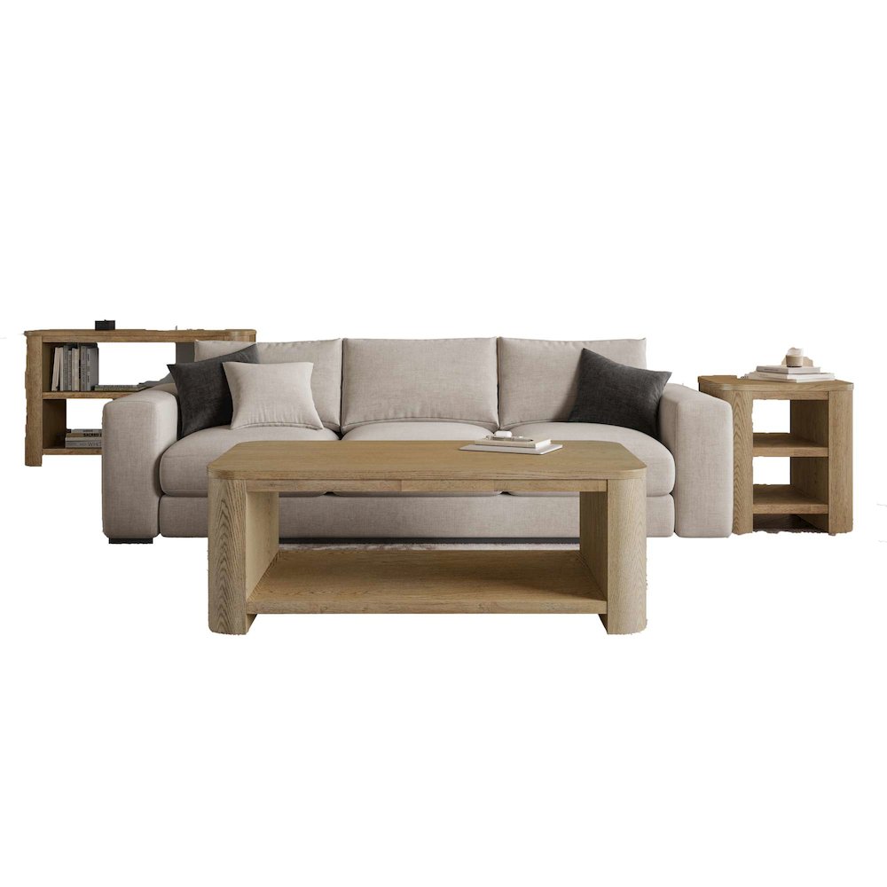 Janzen Three Piece Contemporary Modern Living Room Occasional Table Set. Picture 1
