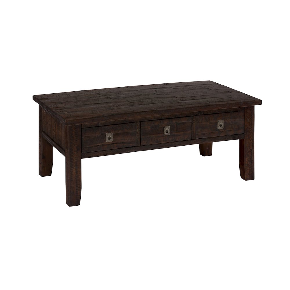 Kona Grove 48" Distressed Solid Wood Rectangle Coffee Table. Picture 3