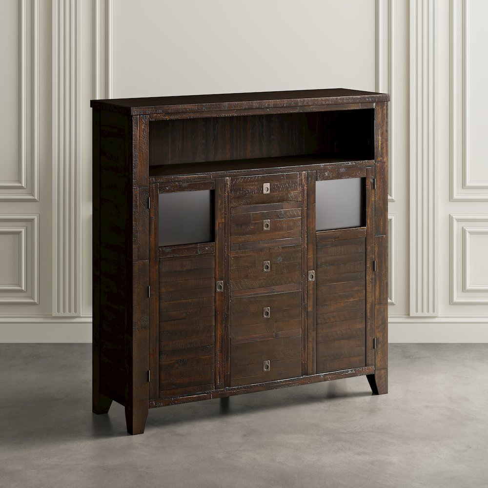 Kona Grove Distressed Rustic Solid Acacia Cabinet. Picture 6
